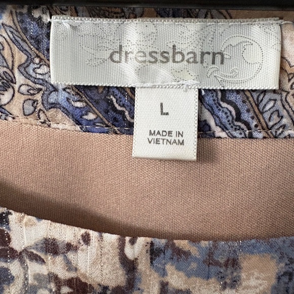 Dressbarn tunic top with 3/4 sleeves, Size L - Picture 2 of 5